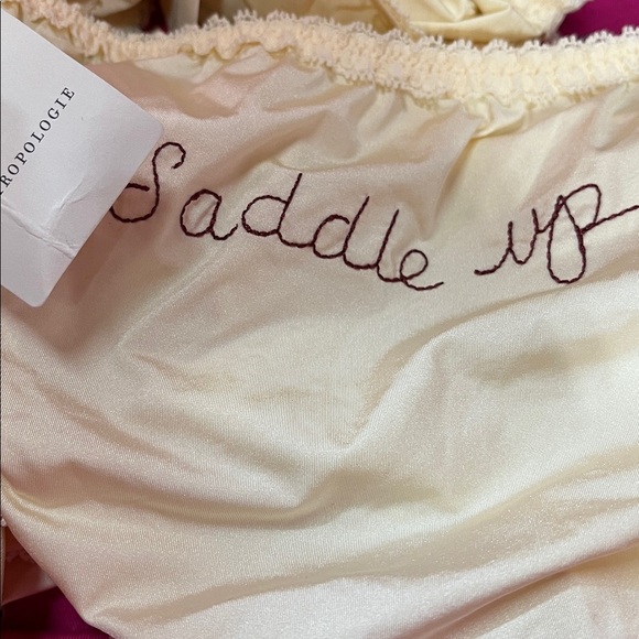 Anthropologie Saddle Up Embroidered Brief Panty New Wtag - Picture 5 of 6